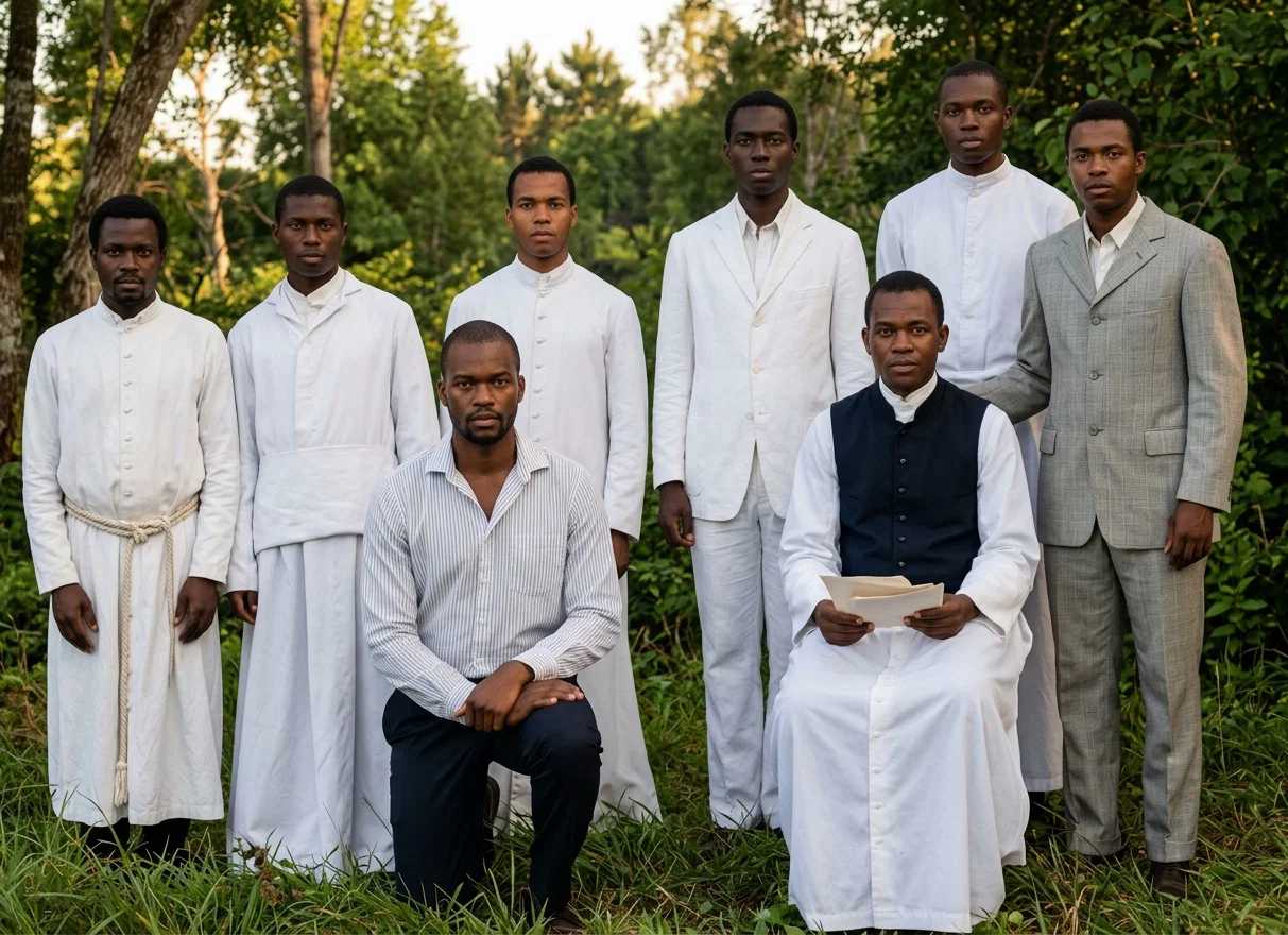 A FEW OF THE BOYS WHO CARRY THE MESSAGE TO
THE VILLAGES SABBATH AFTERNOONS