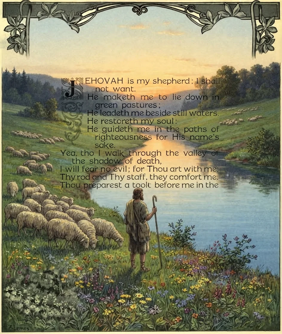 He leadeth me beside the still waters.