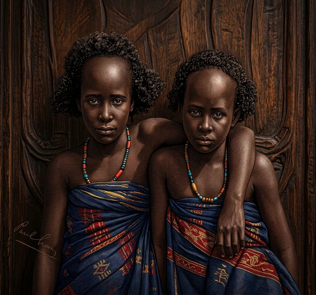 African Children of the Niger Region.