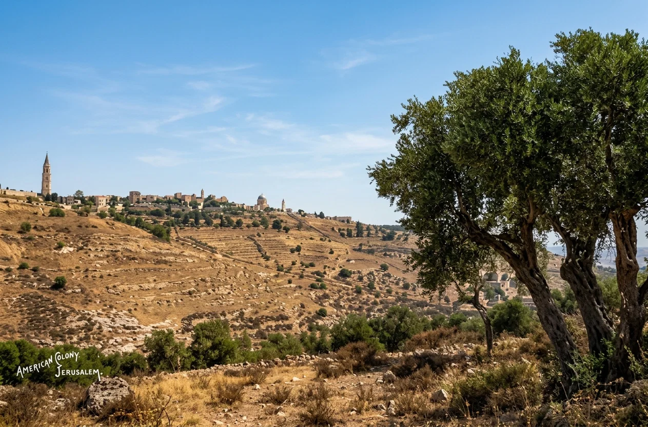 MOUNT OF OLIVES, LOOKING EAST FROM JERUSALEM.