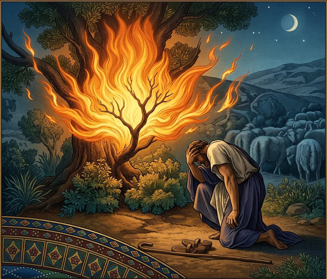 The call of Moses to service and to “the reproaches of Christ.” See Ex. 3:1-12; Heb. 11:24-27.