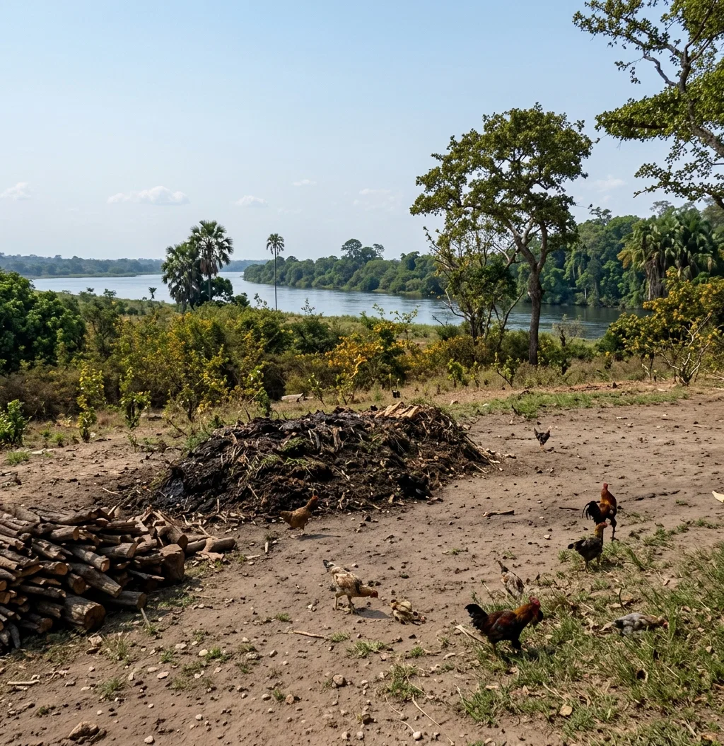 Photo by J. C. Rogers

LUAPULA RIVER (TAKEN FROM HOUSE
OF BELGIAN MANAGER)