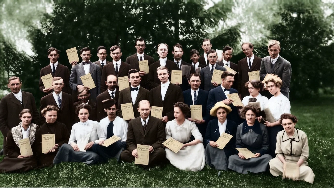 The “ Protestant Flying Brigade ” Composed of Student Volunteers From Emmanuel Missionary College, Berrien Springs, Mich.