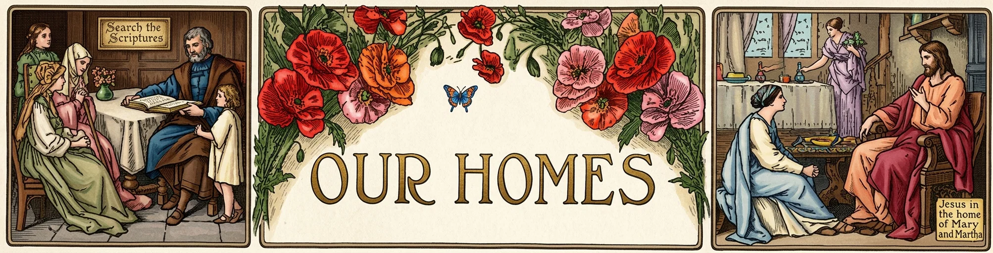 Jesus in the home of Mary and Martha