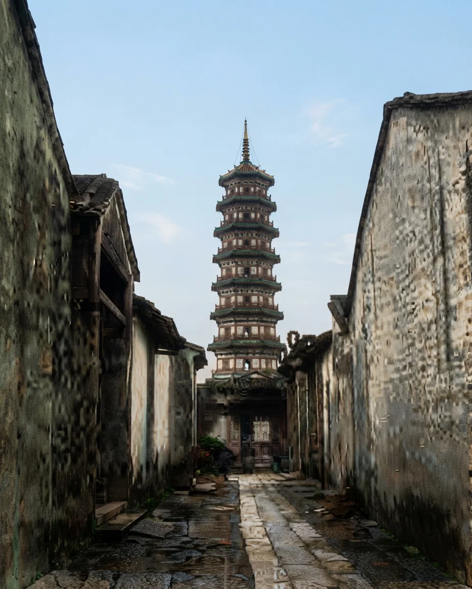 Flower Pagoda in Canton.