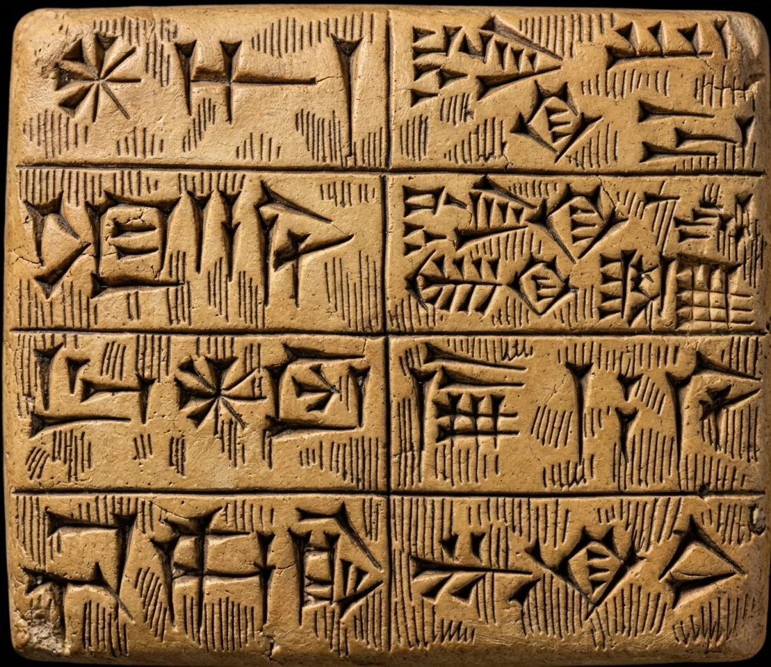 An inscription in cuneiform characters, which reads: “Beltis, his lady, has caused Urukh (?), the pious chief, king of Hur, and king of the land (?) of the Akkad, to build a temple to her.”—Rawlinson.