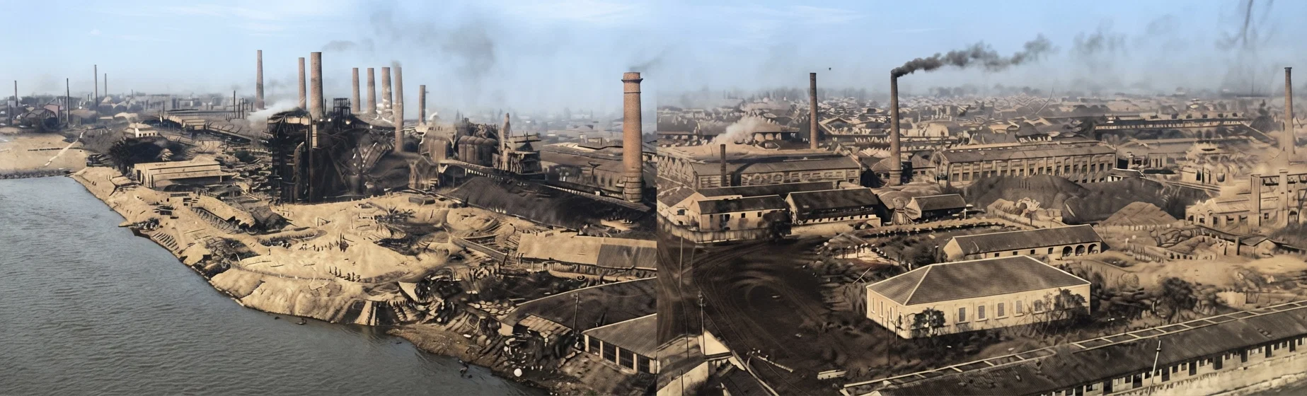 Hanyang iron works, the largest in China, and a great help to the revolutionists, who early captured it; Hanyang arsenal, in possession of the revolutionists, now turning out arms and munitions of war
