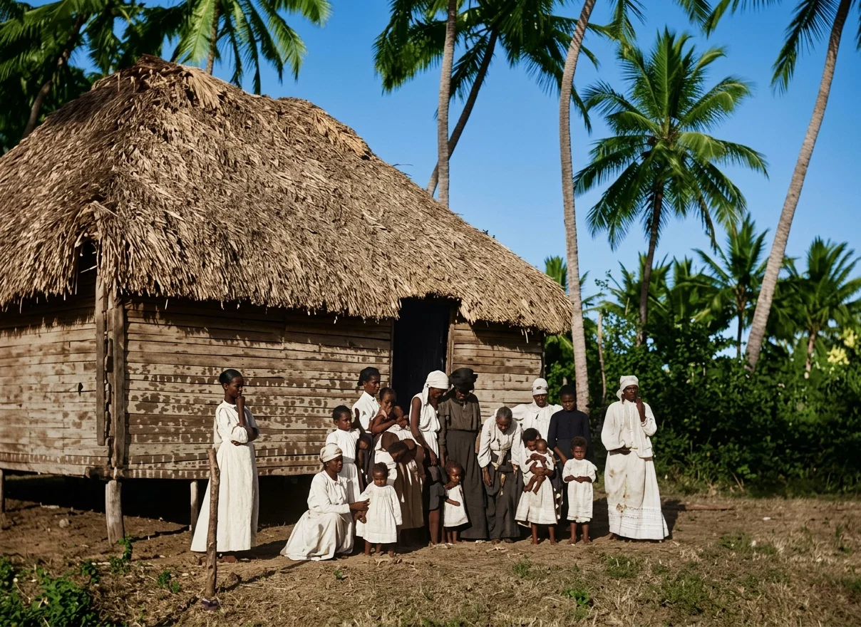 A Group of Native Porto Ricans of the Poorer Class.