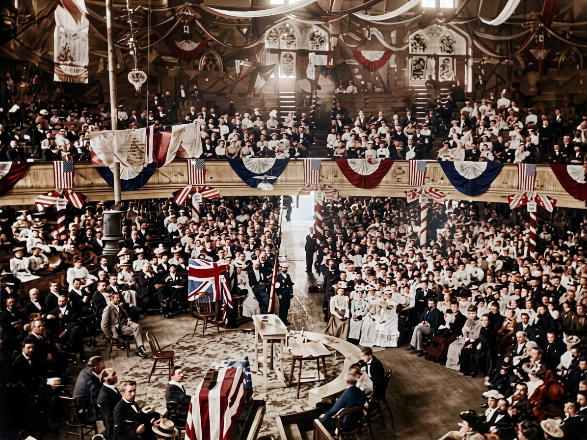 Scene in the Union Gospel Tabernacle, Nashville, where the devotional meetings of the International Convention of the Y. P. S. C. E. were held.
