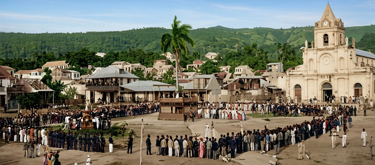 A FESTIVAL DAY. PORT AU PRINCE, HAYTI