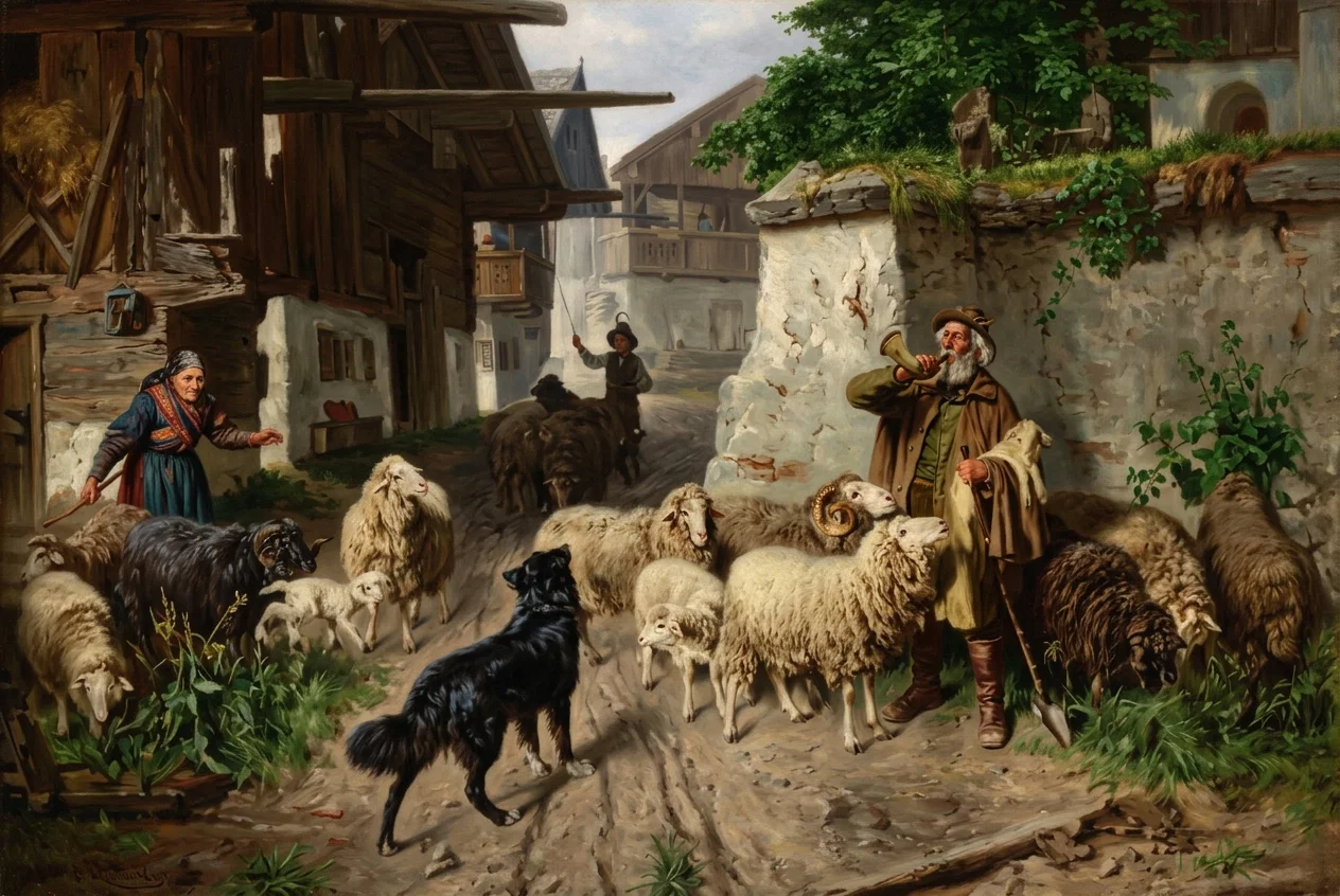 “WHERE SHEEP ARE DRIVEN, OFTENTIMES BY DOGS”