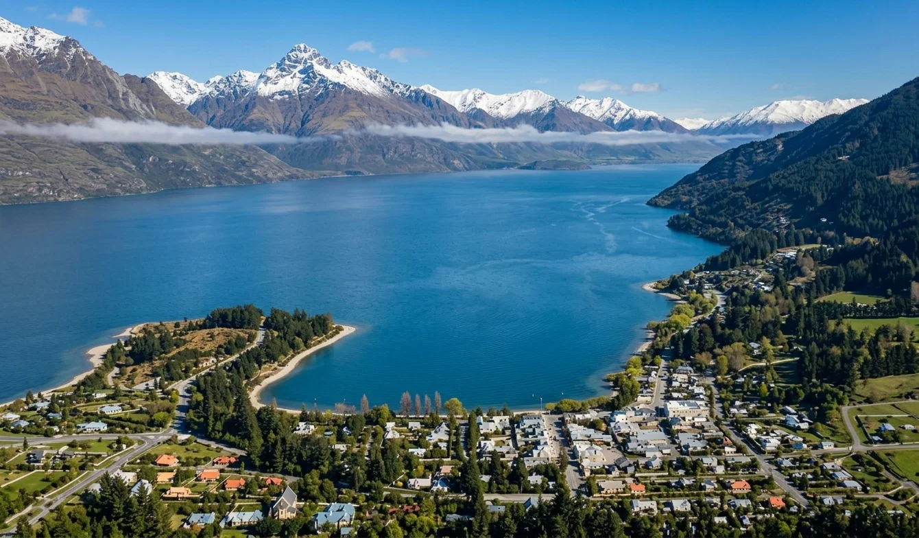 Reprinted by Courtesy of “The Four-Track News” A PICTURESQUE VIEW IN NEW ZEALAND