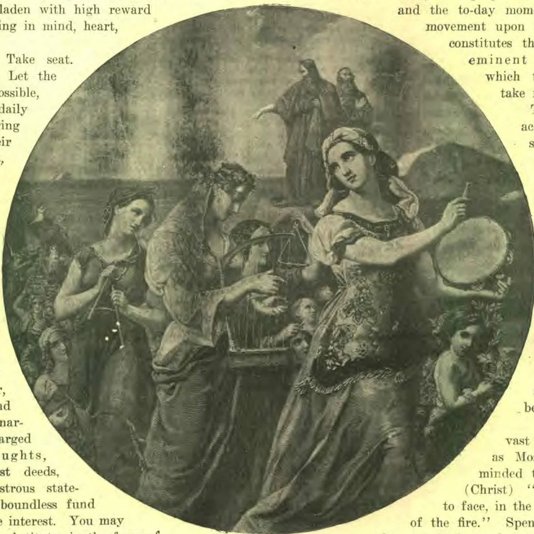 "And Miriam answered them, Sing ye to the Lord, for He hath triumphed gloriously."