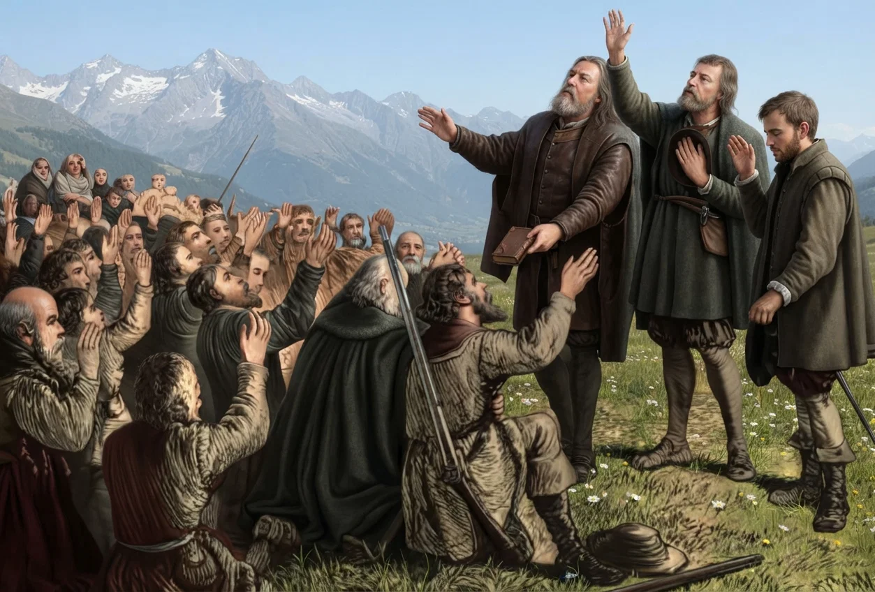 THE VAUDOIS TAKING THEIR OATH