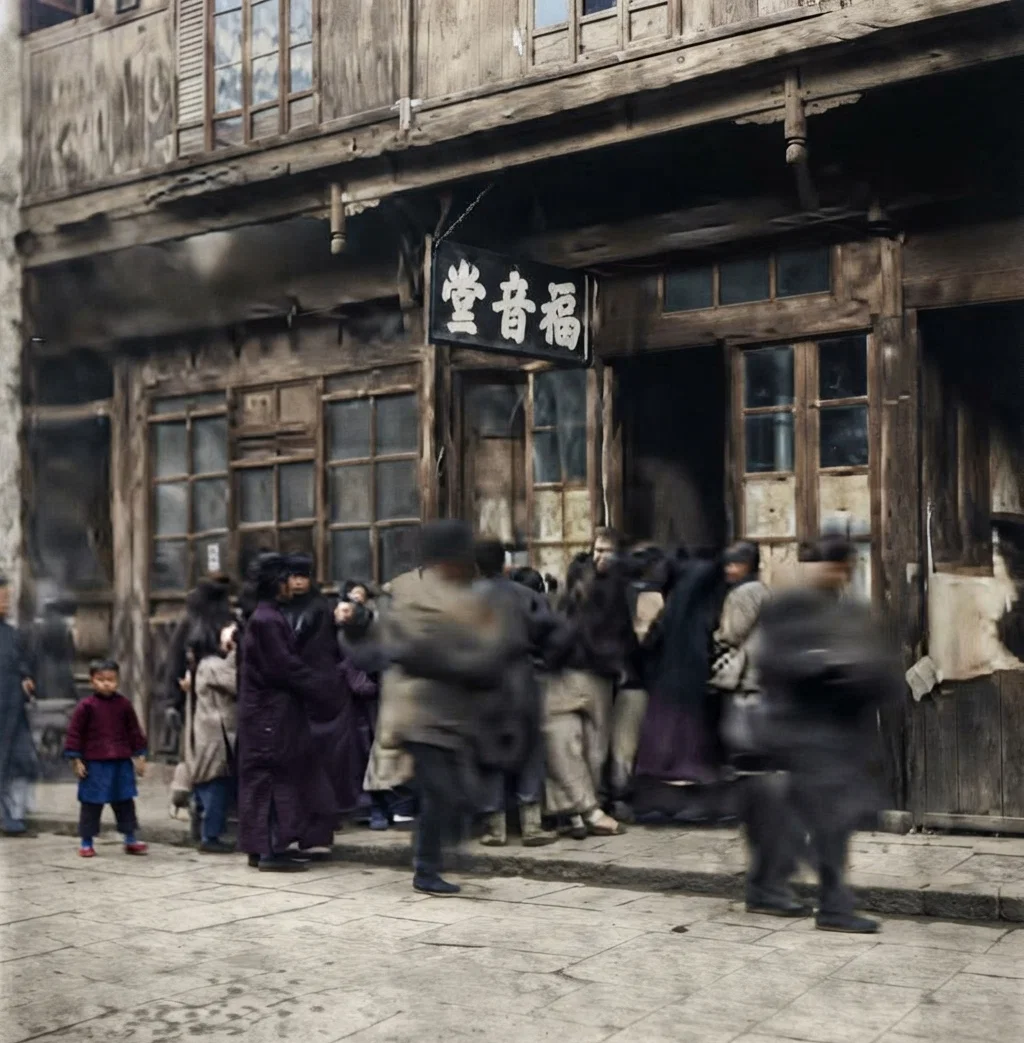 Opening day of our Chinese chapel. Crowds came like this all the afternoon.