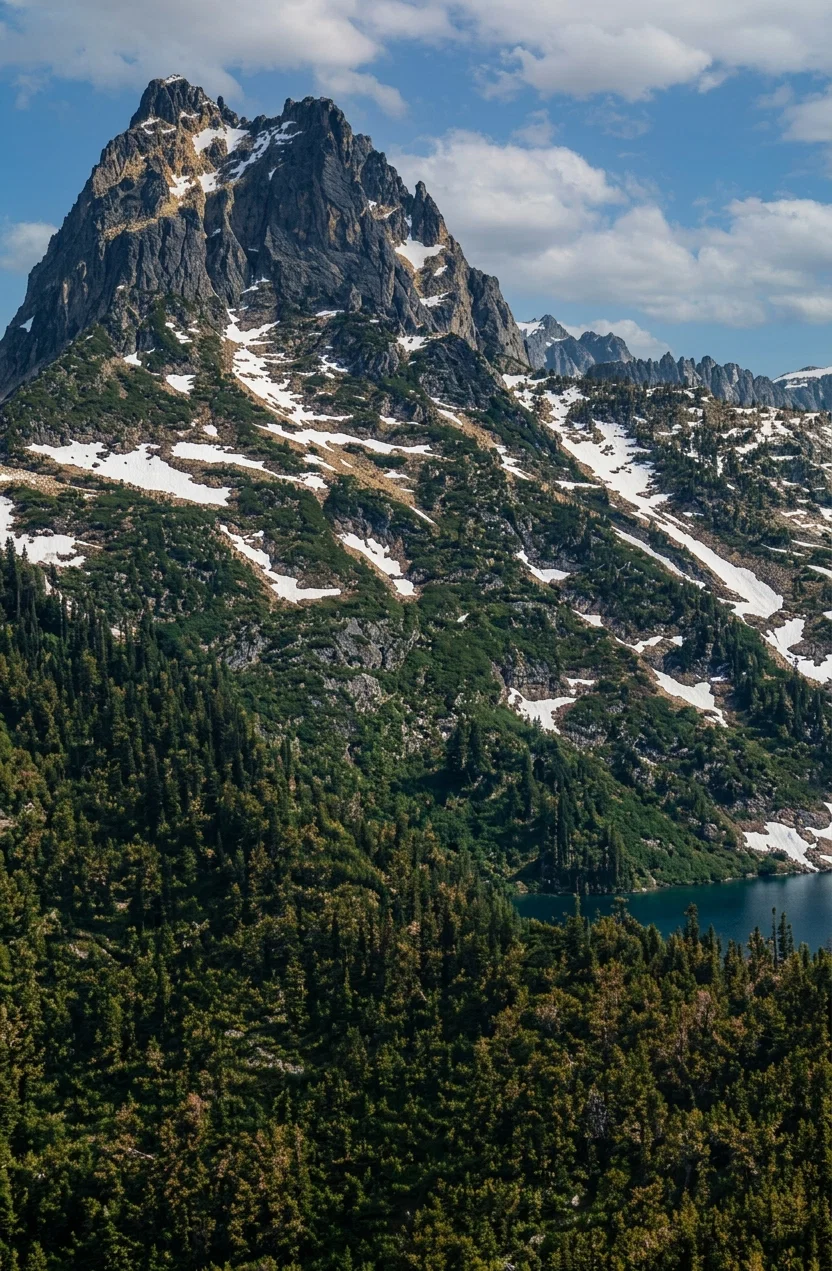 FROM "THE FOUR-TRACK NEWS"
MAJESTIC CATHEDRAL PEAK, IN THE CANADIAN ROCKIES
