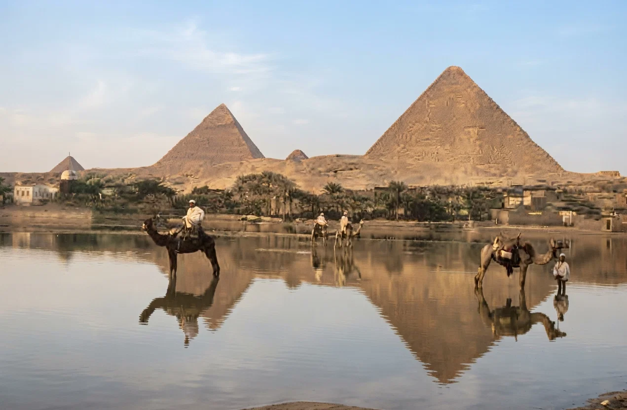 ON THE NILE. EGYPTIAN PYRAMIDS. Egypt's Monuments Are Witnesses of Both Her Ephemeral Greatness, and the Idolatry That Wrought Her Ruin.