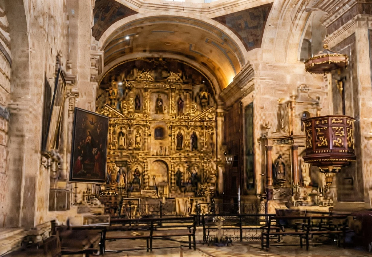 Interior of a Richly-decorated Catholic Church in the Philippines, Made at One Time to Do Hospital Service for Sick Soldiers.