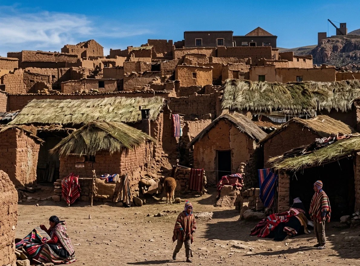 AN INDIAN VILLAGE IN BOLIVIA