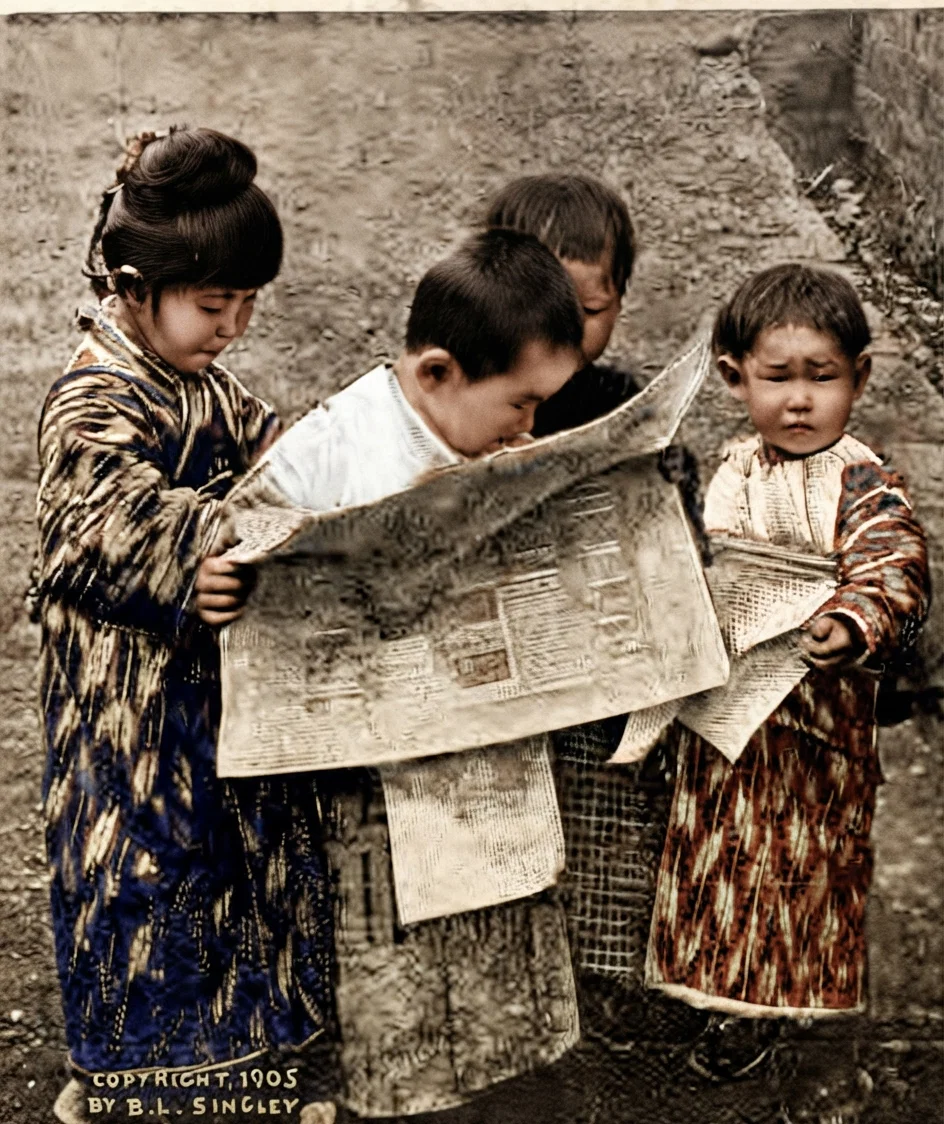 Happy Japanese Children Before the Famine Came