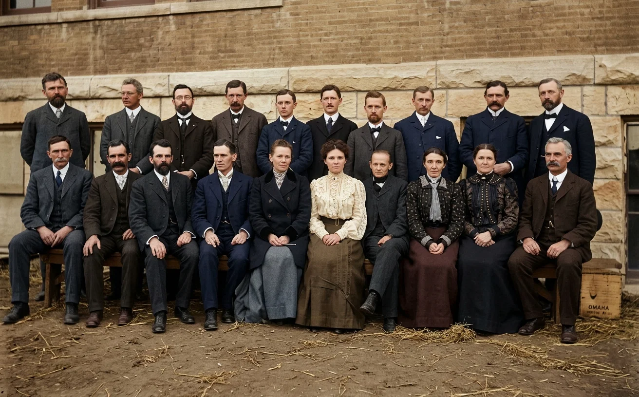 A GROUP OF PHYSICIANS IN ATTENDANCE AT THE CONVENTION