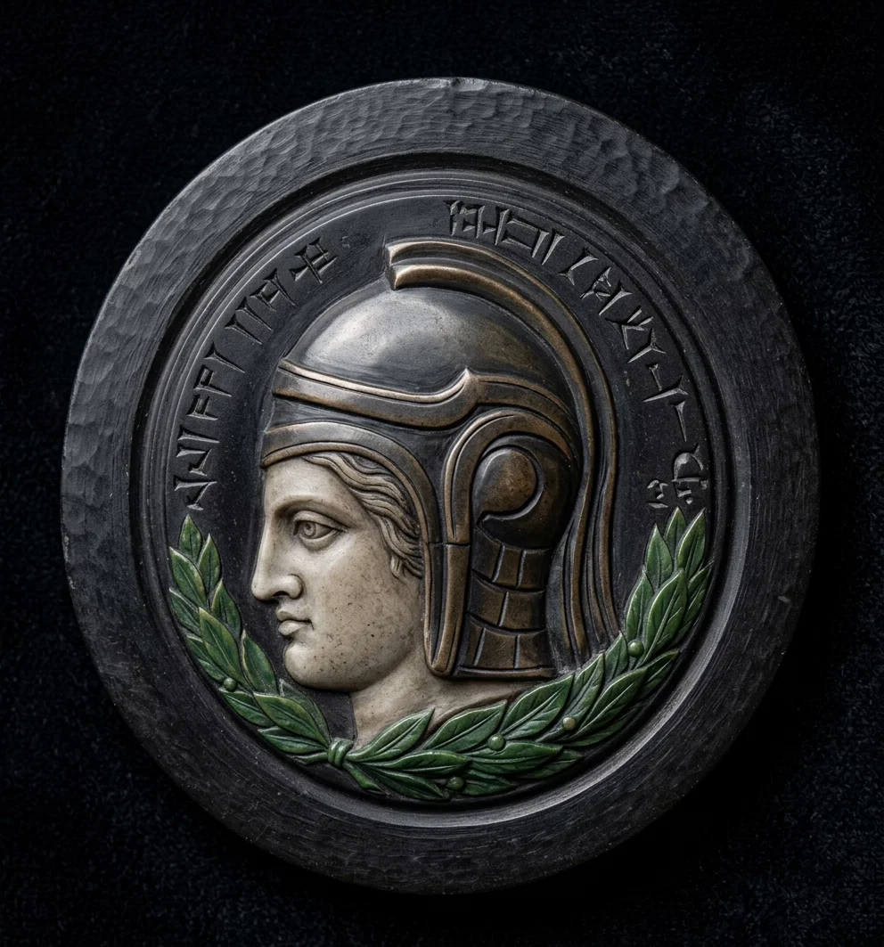 Cameo Portrait of Nebuchadnezzar. A votive offering dedicated to Merodach. Engraved on a black stone.