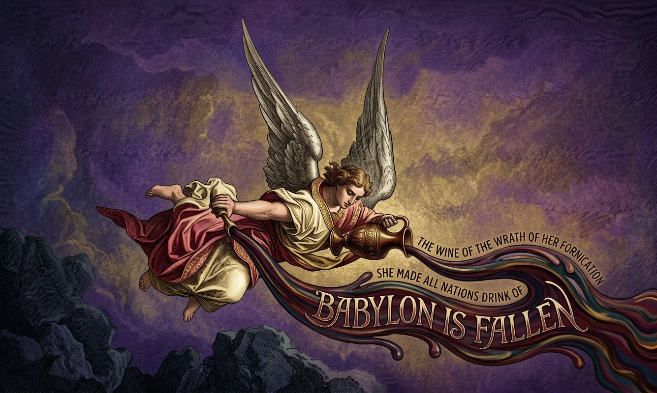 THE SECOND ANGEL'S MESSAGE—"BABYLON IS FALLEN," . . . BECAUSE SHE MADE ALL NATIONS DRINK OF THE WINE OF THE WRATH OF HER FORNICATION"