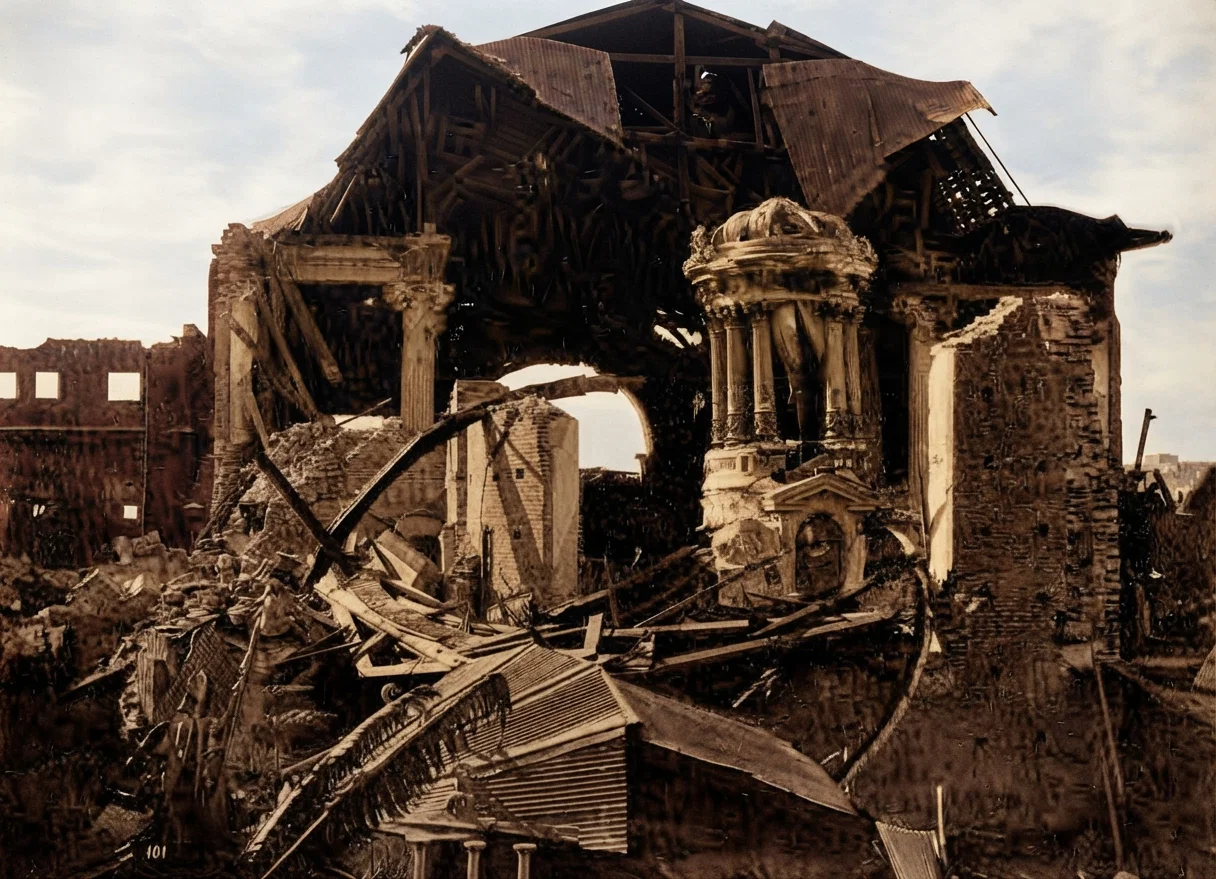 Church of Merced, Valparaiso, after the Earthquake of August 16, 1906.