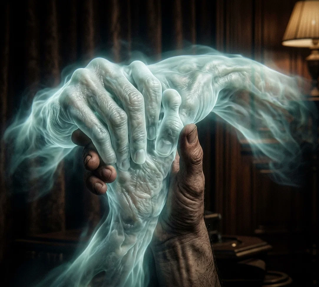 A GHOSTLY HAND MODELED BY SPIRITISM