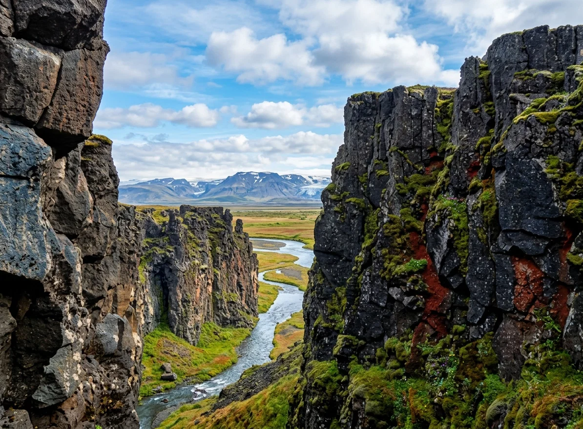 ONE OF ICELAND’S BEAUTIFUL GORGES
