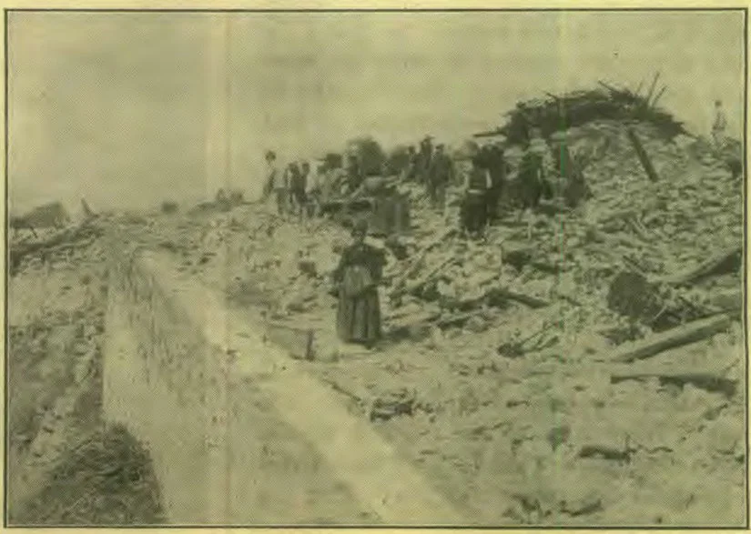 In the Wake of the Earthquake: Not a House Left Intact.