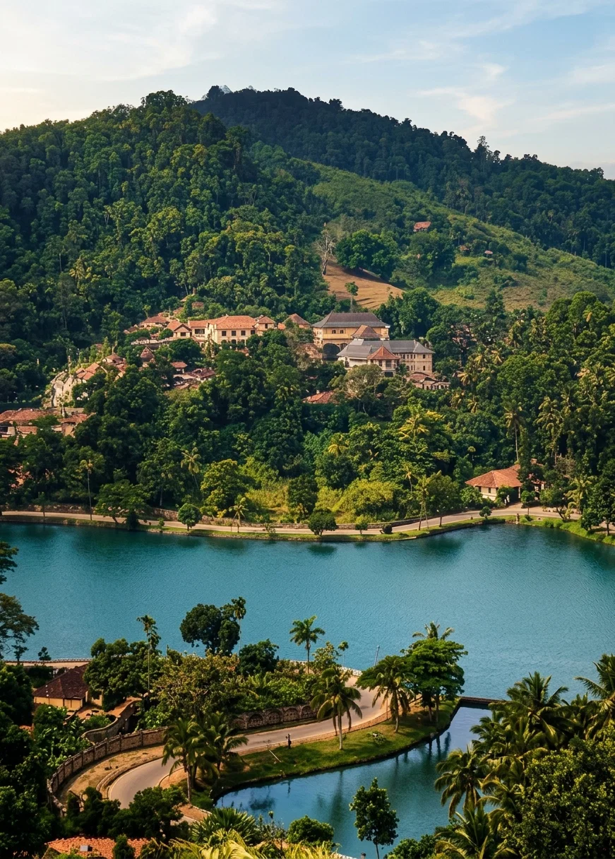 A VIEW IN KANDY, CEYLON