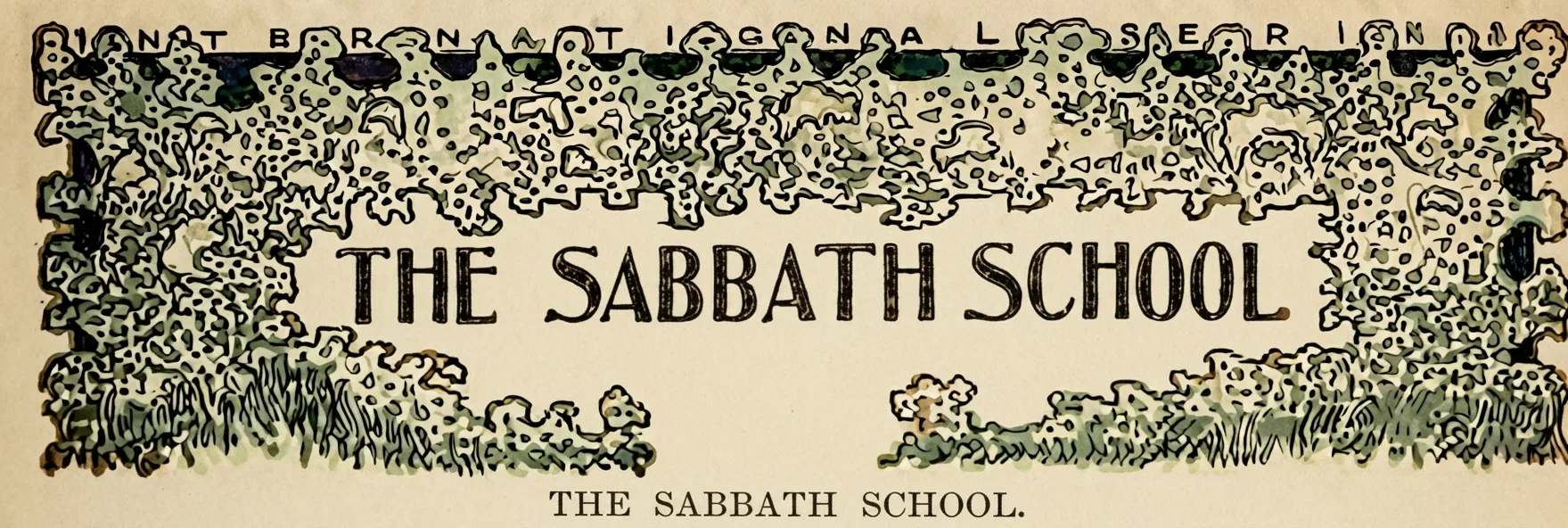 THE SABBATH SCHOOL
