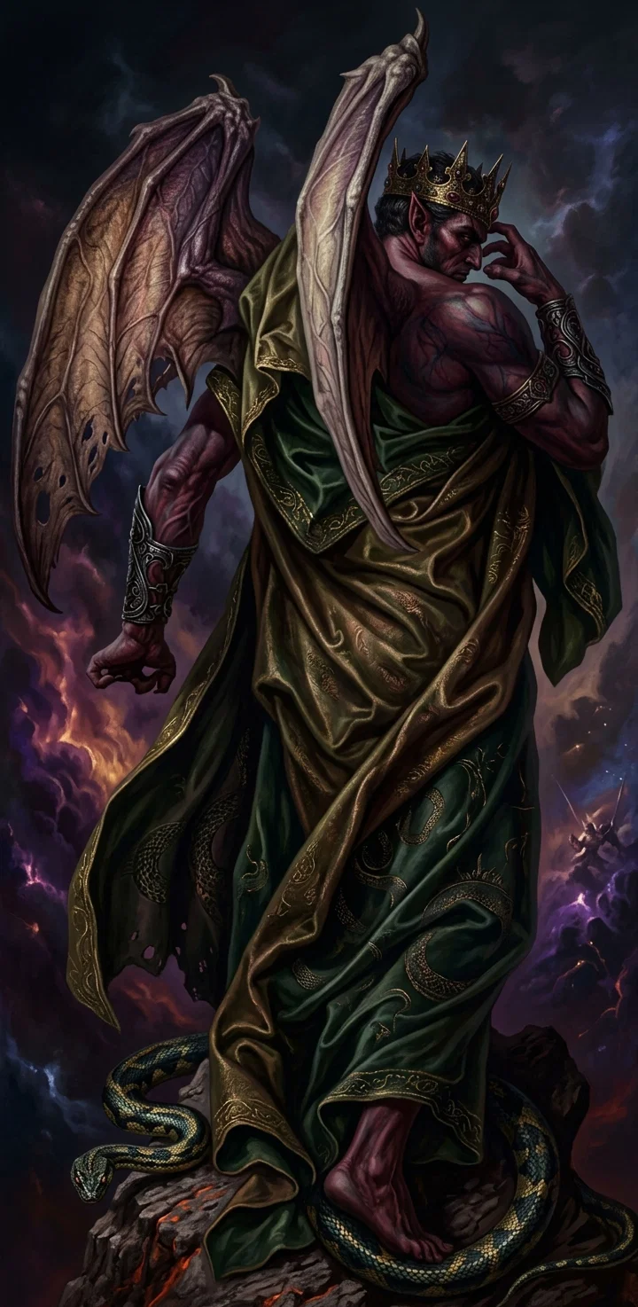 Satan, the commander in chief of the rebel forces of evil