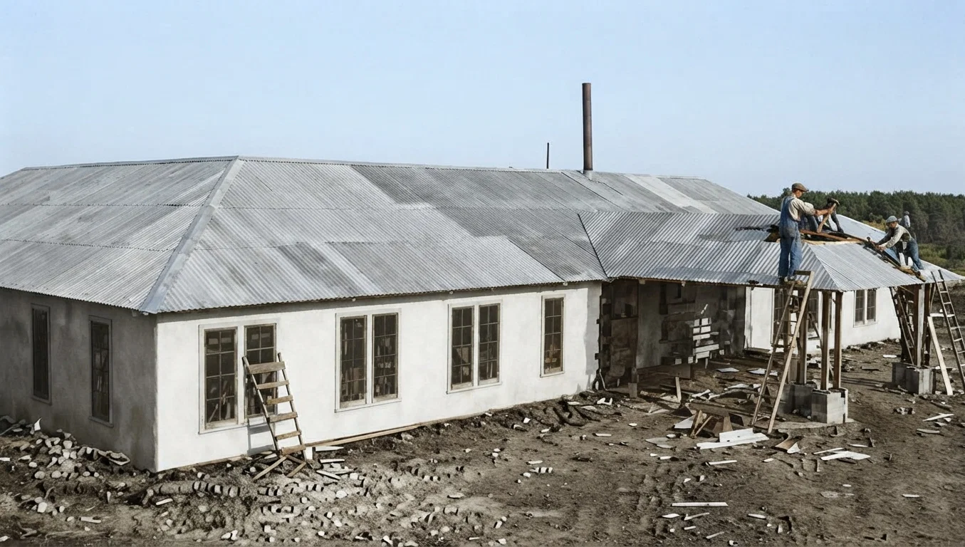 Pacific Press Building, Closing the Last Gap in the Roof.