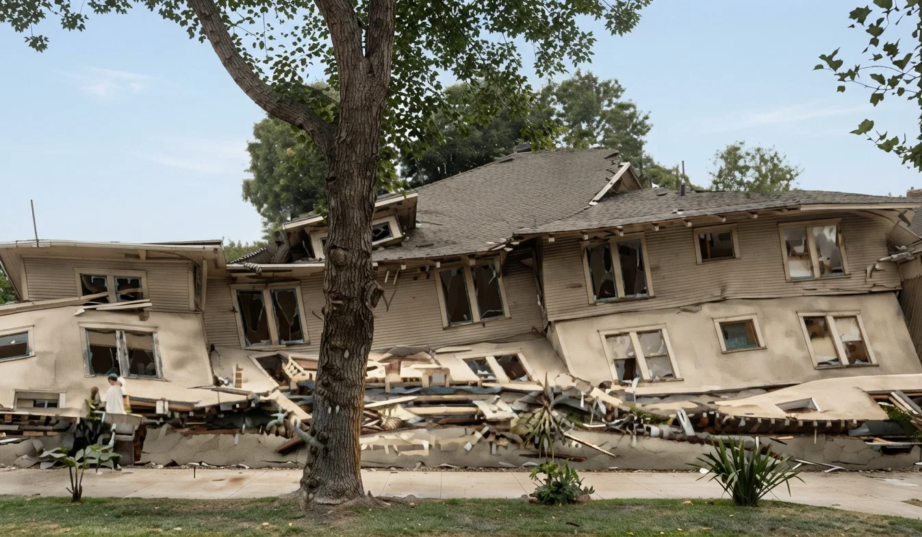Hotel Vendome Annex. Out of this mass of wreckage 128 of the 129 occupants are said to have escaped alive. It seems an impossibility.