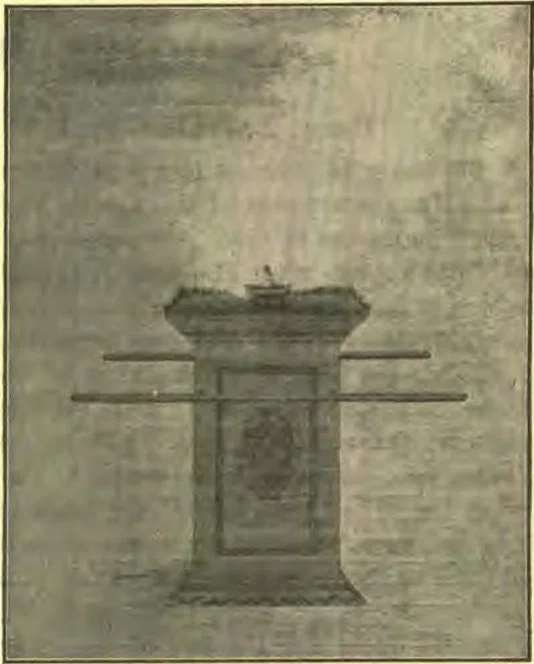 Altar of incense, the incense representing God's effectual grace, making acceptable the prayers of imperfect mortals. Rev. 8: 3.