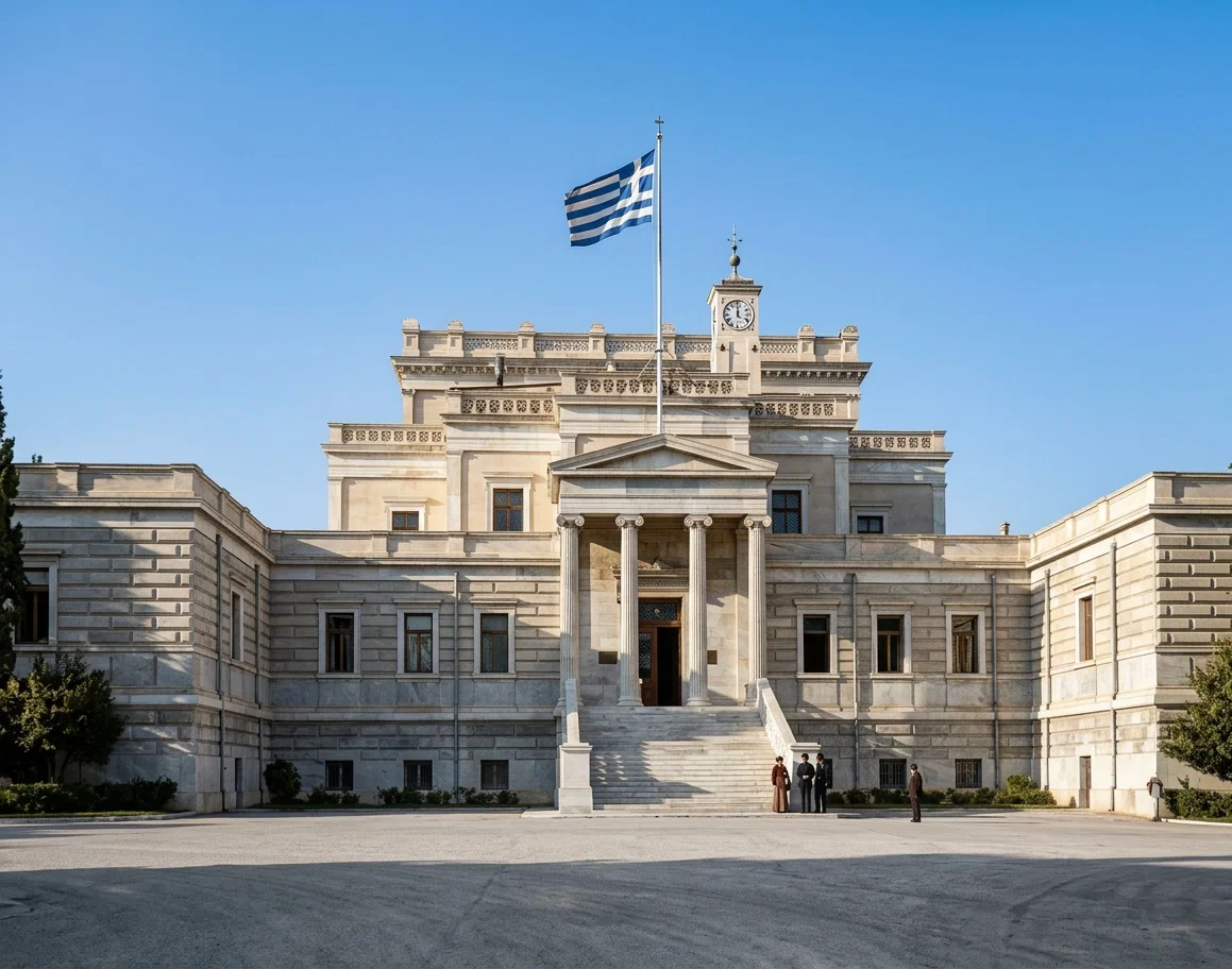 Parliament House in Athens. Here stormy sessions were held in 1901 on the question of translating the Bible and on the political complications resulting from the riot.