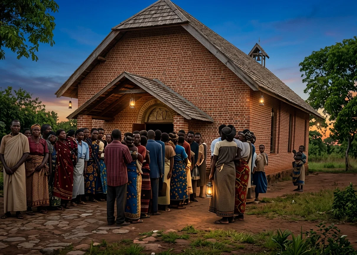 THE NIGHT-SCHOOL AT MALAMULO MISSION