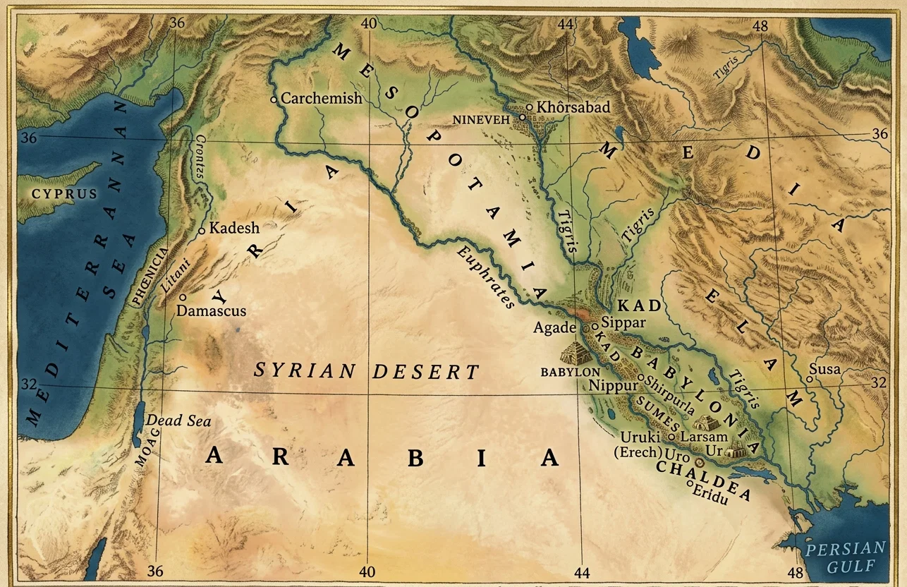 A MAP OF BIBLE LANDS
