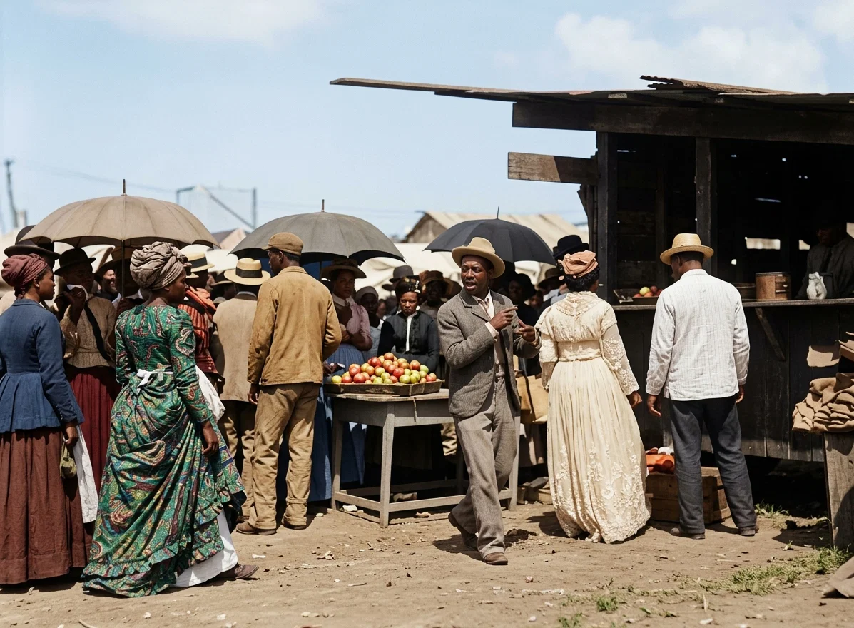 MARKET SCENE IN BARBADOS