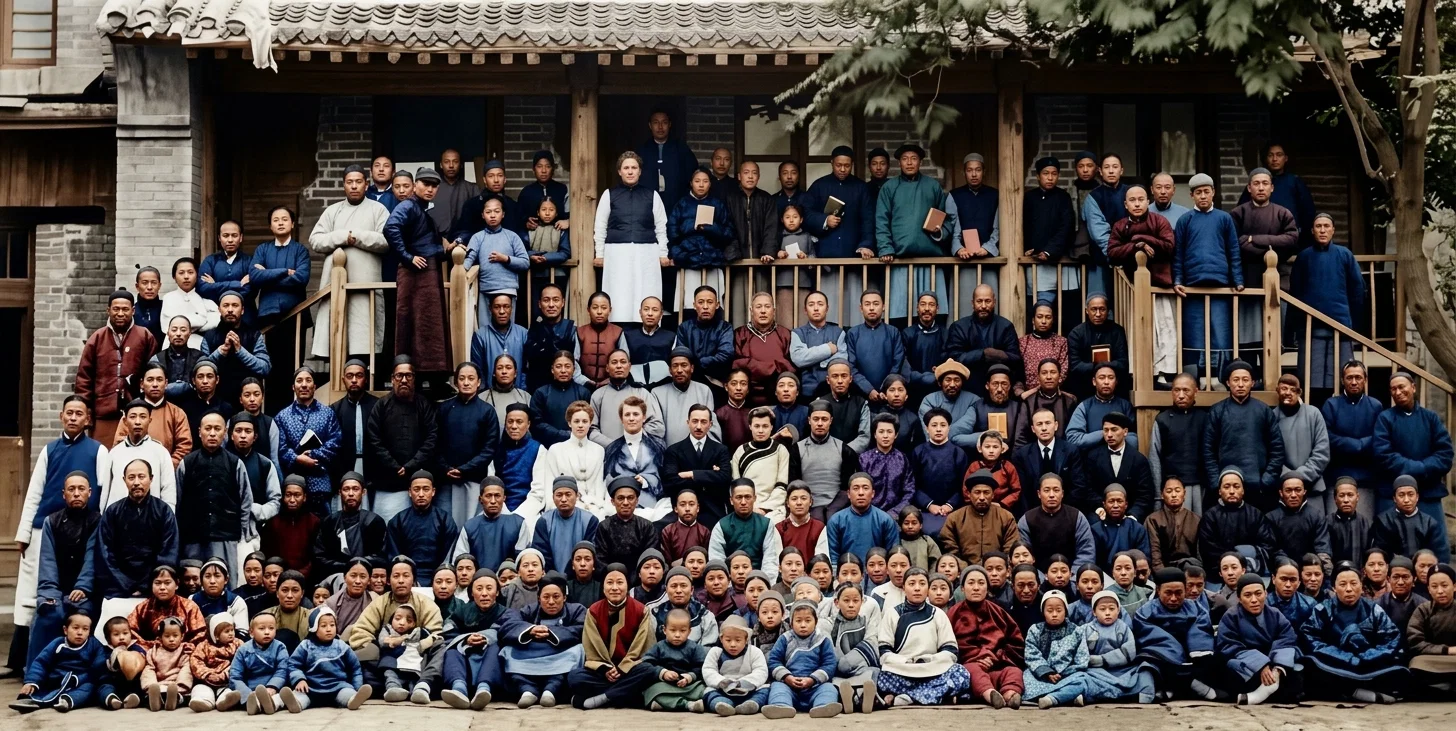 BELIEVERS ATTENDING THE HONAN, CHINA, GENERAL MEETING AND BIBLE INSTITUTE