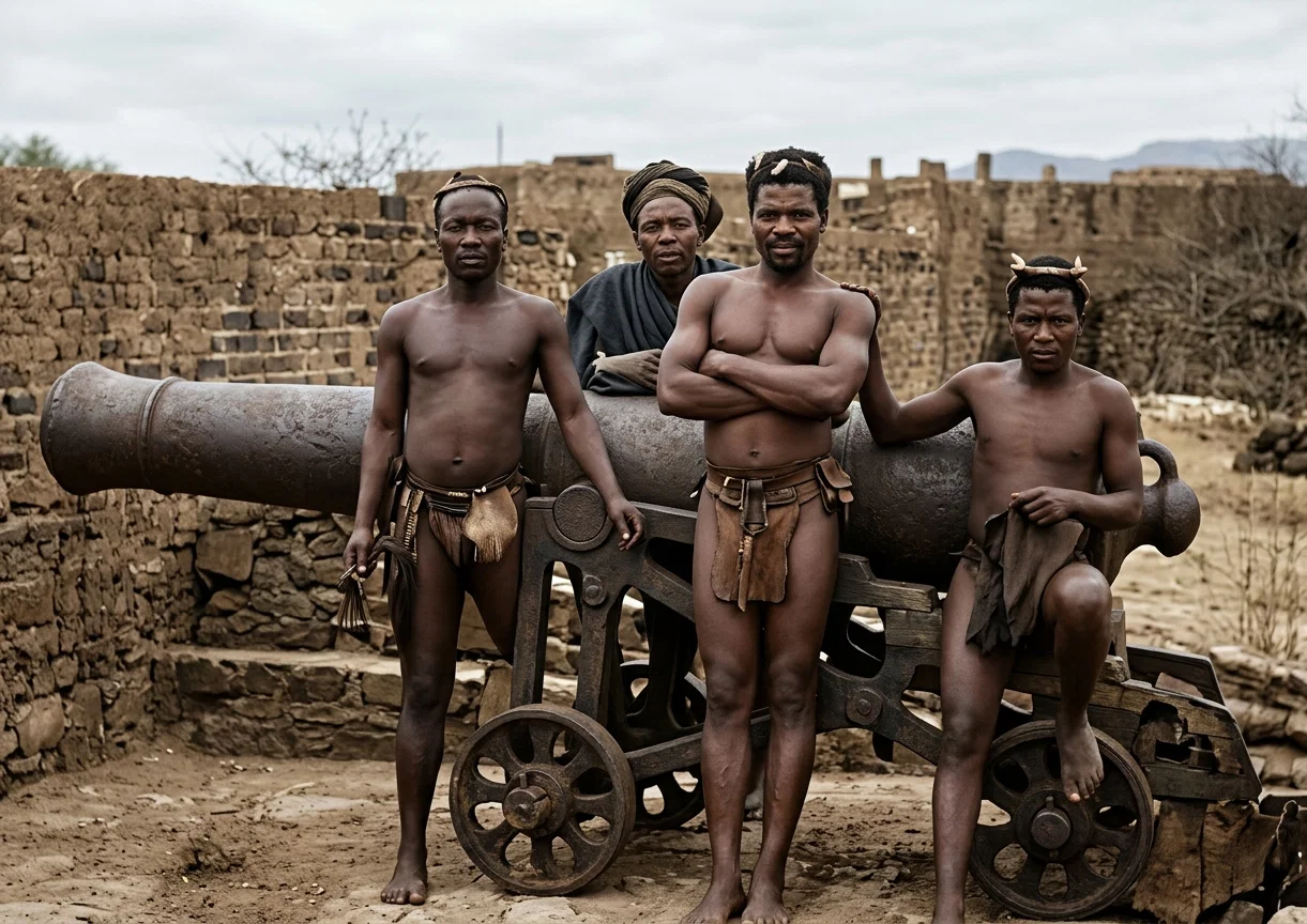 MEMBERS OF KING KHAMA’S BODYGUARD.