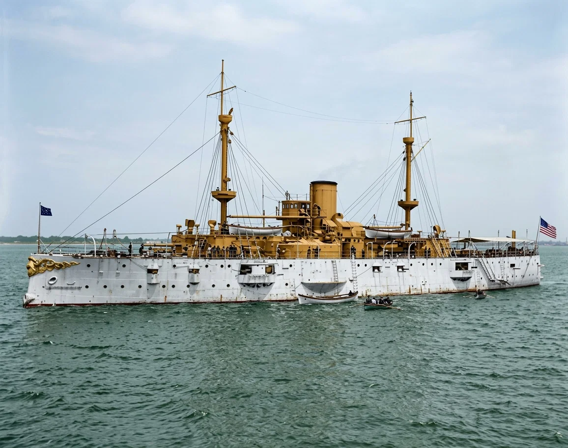 Second-class Battle-ship Texas.—Displacement, 6,315 tons; speed, 17.8 knots. Armor: Belt, 12 inches; deck, 2 inches; turrets, 12 inches; main battery, two 12-inch and six 6-inch slow-fire guns; secondary rapid-fire battery, six 1-pounders, four 37-mm. Hotchkiss, and two Gatling guns. Has two torpedo tubes. Of this class* of vessels England has 24, France 9, Germany 10, Italy 2, Austria 10, Russia 4, Spain 2, Netherlands 3, Turkey 8, Portugal 1, United States 1, Japan 2, Argentine Republic 1, Brazil 2, and Chile 2.