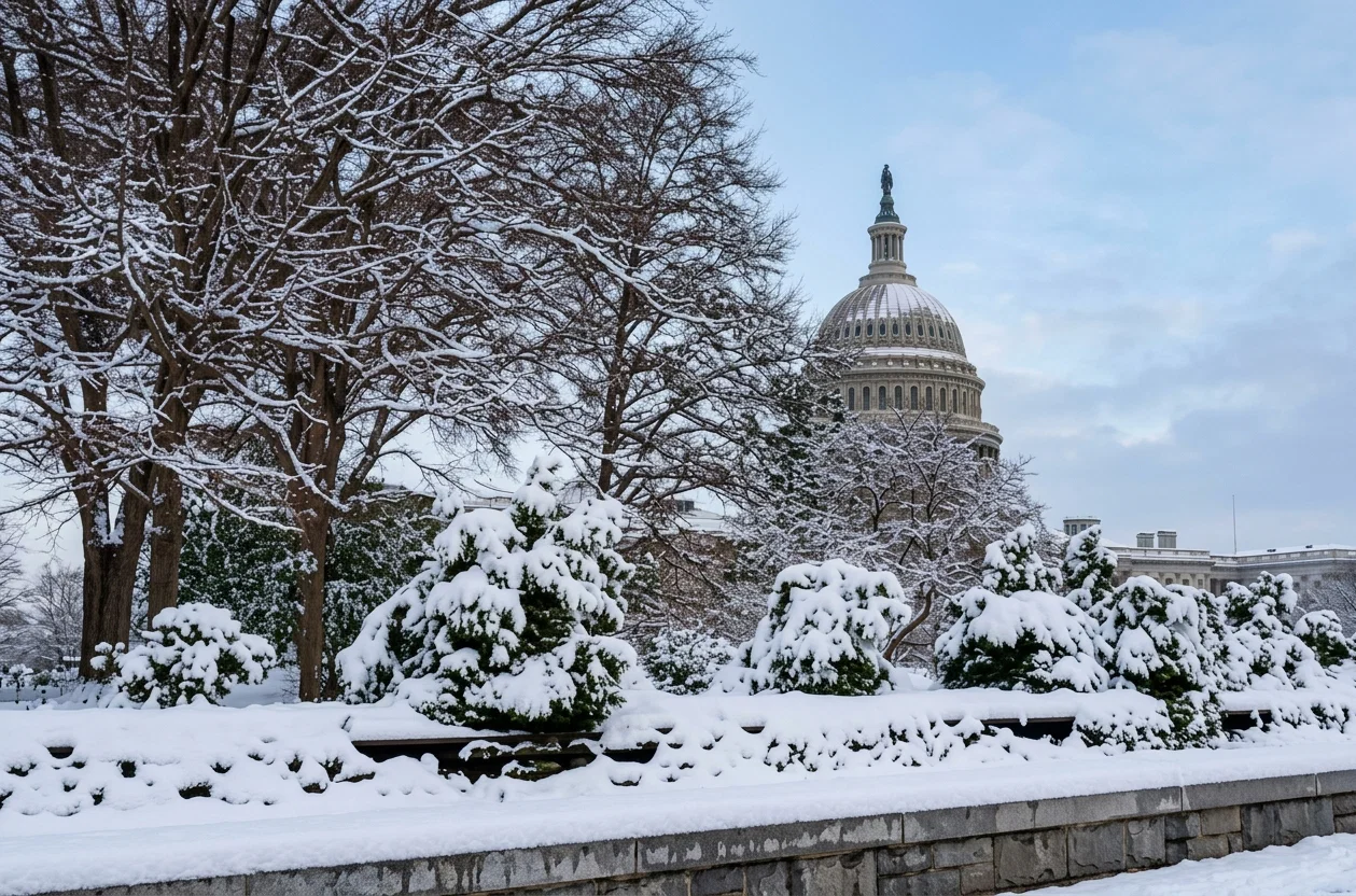 An Unusual Scene in Washington. The Capitol Grounds after a Snow-Storm