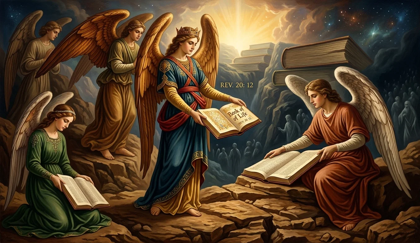 THE BOOKS WERE OPENED: . . . AND THE DEAD WERE JUDGED OUT OF THOSE THINGS WHICH WERE WRITTEN IN THE BOOKS. REV. 20: 12.