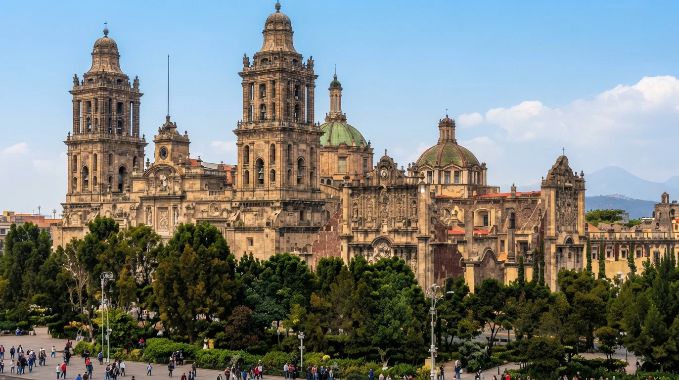 La Cathedral, Mexico. Built on the Site of an Ancient Aztec Temple for Human Sacrifices.