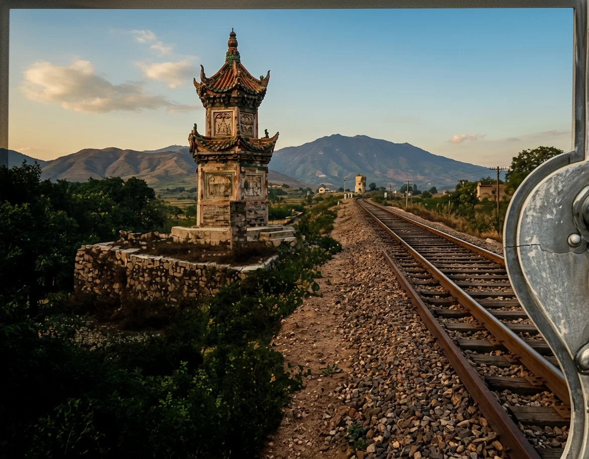 ALONG THE RAILWAY IN CENTRAL CHINA