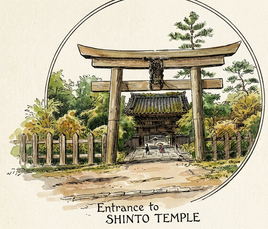 Entrance to SHINTO TEMPLE