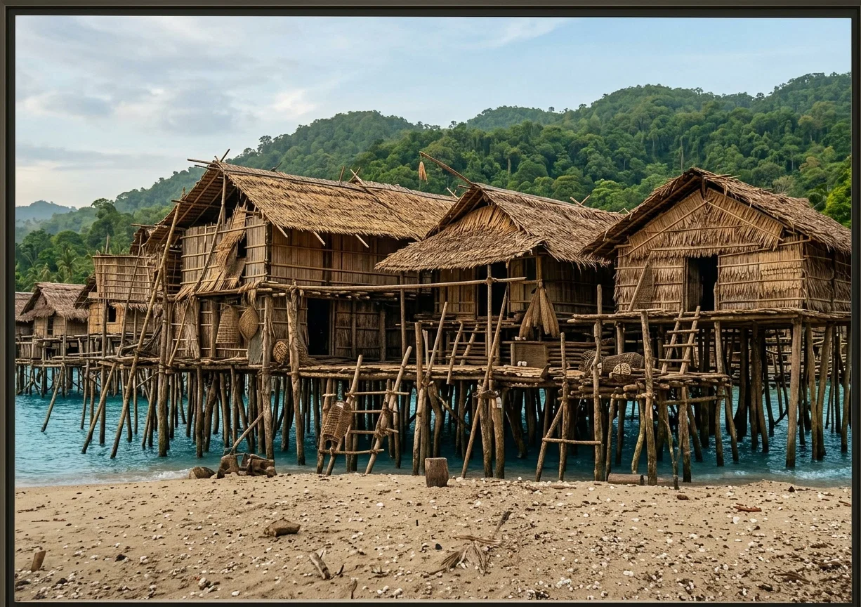 A VILLAGE IN NEW GUINEA